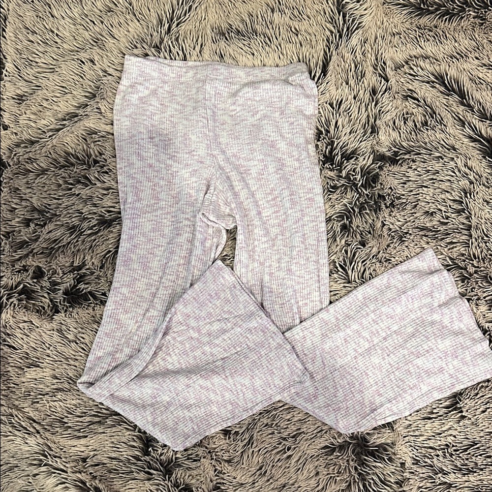 Aerie Marbled Lavender Ribbed Leggings